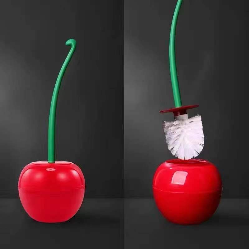 Rouge vif avec tête de brosse blanche