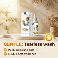 Spray de bain sans larmes OEM/ODM pour chiens à peau sensible et irritée, parfum longue durée, améliore le pelage sec et emmêlé des chiens