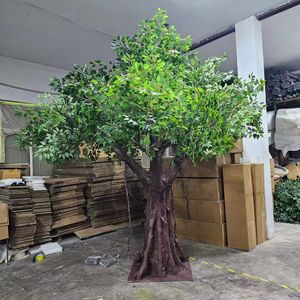 Arbre artificiel de simulation de ficus, grande plante pour hôtels, centres commerciaux, accessoires de mariage, arbre paysager, décoration géante d'arbre artificiel - Product Image 1