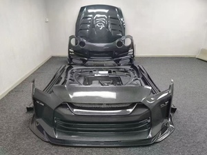 Kit carrosserie en fibre de carbone Yicku Top Style pour <span class=keywords><strong>Nissan</strong></span> <span class=keywords><strong>GTR</strong></span> R35, état <span class=keywords><strong>neuf</strong></span>, pare-chocs avant, pare-chocs arrière, aileron de voiture, kits de mise à niveau du capot - Product Image 2
