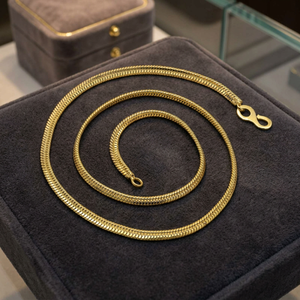 Wholesale 14K 18K 24K Micro Gold Plated <b>Snake</b> Link Chain Necklaces Women's Daily Wear Modern Design Brass Fashion Jewelry - Product Image 1