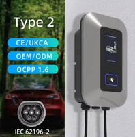 Station de recharge murale pour véhicules électriques AC 7/11/22 kW OCPP1.6 Type 2 32 A IP 55, normes CE, produit neuf