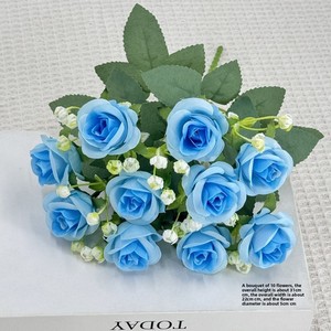 Flores de Seda Simuladas, Rosas de Diamante, Ramo Pequeño, Flores Teñidas a Mano, con Relieve, Decoración para Bodas y Hogar, Venta al Por Mayor - Product Image 4