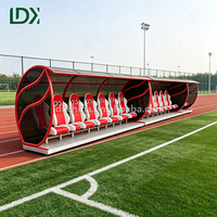 Banc de Reserves de Football Personnalisable Haut de Gamme avec Sièges Ergonomiques et Abri d'Équipe Résistant aux UV pour Sites Sportifs Commerciaux