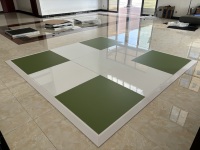 Plancher de danse modulaire pour événements, revêtement de sol portable à emboîtement pour mariages et fêtes