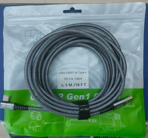 Câble de synchronisation et de charge rapide USB 3.1 Type-C à 90 degrés, 3 m (10 pi), blindé en aluminium avec gaine en nylon, pour scanner de codes-barres <span class=keywords><strong>VR</strong></span> et caméra - Product Image 5