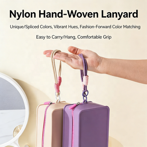 Elegante Bolsa de Cosméticos de Silicona |   Bolsa Impermeable con Cierre y Cordón Tejido de Color |   Organizador de Maquillaje Cuadrado Multiusos Ecológico - Product Image 2
