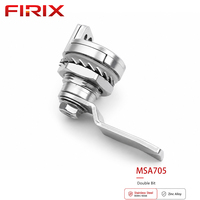 FIRIX MSA705 Cache-poussière en acier inoxydable à double insert pour serrure à came |   Serrure à clé durable, verrouillable et scellable pour applications électriques