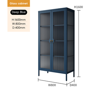 Tủ đựng đồ bằng thép hiện đại, thân thiện với môi trường, nhiều màu sắc, có cửa kính, 4 ngăn kéo, nội thất gia đình cho phòng khách - Product Image 3