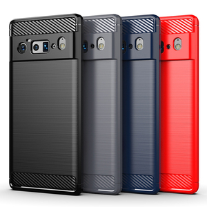 Housse de protection en TPU ultra-mince et légère en fibre de carbone pour <span class=keywords><strong>Google</strong></span> Pixel 6 Pro, étui de protection en caoutchouc pour téléphone portable - Product Image 1