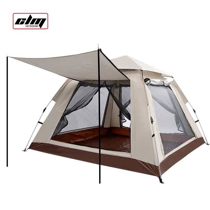CLM Hiking Beach Folding Waterproof Automatic Tente-Camping Popup Instant Black Camping Tent With Bed