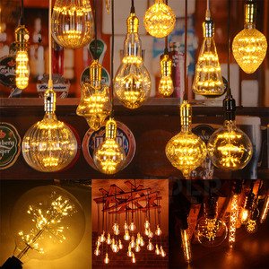 Ampoule à filament LED rétro Edison en verre ambré de luxe vintage <span class=keywords><strong>E27</strong></span> 110V, ampoule chaude 2200K <span class=keywords><strong>2700K</strong></span> pour lustre résidentiel - Product Image 4