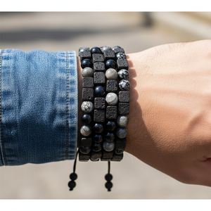 <span class=keywords><strong>Bracelet</strong></span> de perles en <span class=keywords><strong>pierre</strong></span> <span class=keywords><strong>volcanique</strong></span>, accessoire d'aromathérapie en lave, diffuseur d'<span class=keywords><strong>huile</strong></span> <span class=keywords><strong>essentielle</strong></span>, macramé, bijou Vintage d'amitié, pour hommes et femmes, nouvelle collection - Product Image 2