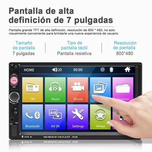 Autoradio 1 Din 7 pouces Écran <span class=keywords><strong>tactile</strong></span> Miroir Lien multimédia MP5 Lecteur vidéo Bluetooth FM USB/AUX - Product Image 2