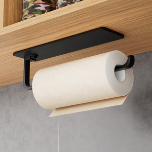 <b>Kitchen</b> <b>Paper</b> Towel Holder No Drill Magnetic Cling Film Rack For <b>Kitchen</b> Storage 4-7.9in Depth - Product Image 2