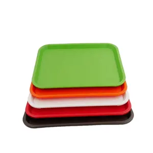 Eco-Friendly multiple colour PP dinner plastic tray for hotel