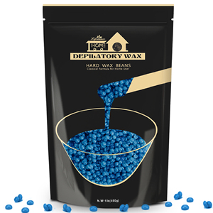 Bán buôn 1lb AZULENE Hoa sáp cứng đậu nhãn hiệu riêng mật ong sáp thuốc làm rụng lông hạt cho khuôn mặt Bikini dòng tẩy lông - Product Image 4