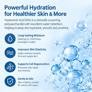 Meilleure Vente : Poudre d'<span class=keywords><strong>Acide</strong></span> <span class=keywords><strong>Hyaluronique</strong></span> Réticulé BDDE de Qualité Injectable pour la Formulation de Produits de Comblement Dermique - Product Image 5
