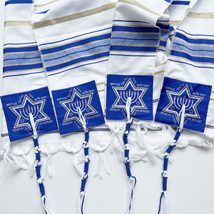Talit Judaical Tallit preghiera scialle Tallit <span class=keywords><strong>Tzitzit</strong></span> tzol per la preghiera Wash e ferro regalo Bar Mitzvah - Product Image 3