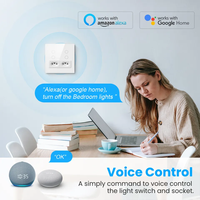 Tuya Smart Brésil Wifi 4 Interrupteur Mural avec Prise Brésilienne Prise Brasil Télécommande