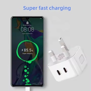 DENIXI 40W Cargador dual Tipo C Fuente de alimentación de doble puerto PD Carga rápida para teléfonos móvilesOrdenador portátil Cargador montado en la pared - Product Image 3
