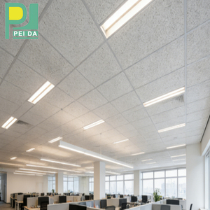 Panel de Techo Decorativo de Lana Mineral con Absorción Acústica, Aislamiento Térmico y Resistencia al Fuego para Uso en Interiores de Edificios - Product Image 2