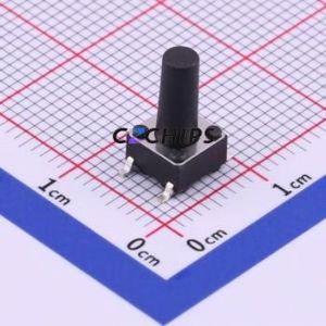 TS-1095S-A145B3-C2D1 Tactile Switch SMD-4P,6x6mm Switch Single Pole Single Throw Round Button 2.5N Vertical Mount - Product Image 1