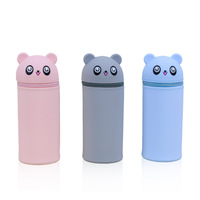 Rangement pour stylo en silicone personnalisé pour étudiant le porte-stylo circulaire unique du modèle porte-stylo rétractable pour le bureau de l'école