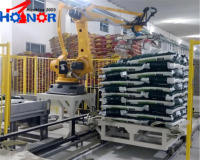 Robot industriel 4/6 axes, capacité de 25 kg à 50 kg, robot palettiseur pour sacs et cartons, efficacité automatique, équipement de palettisation pour sacs souples