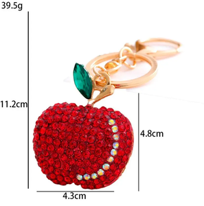 <span class=keywords><strong>Cuda</strong></span> lấp lánh pha lê đỏ Apple Keychain lễ hội lưu niệm quà tặng Keychain quà tặng cho gia đình và bạn bè túi quyến rũ - Product Image 3