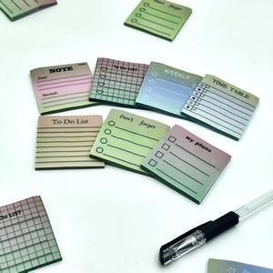 Bloc de Notas Multicolor Cuadrado para Listas de Tareas, Planificación Semanal, Tabla de Tiempo, Papel Translúcido Biodegradable, Papel de Calco, Notas Adhesivas - Product Image 5