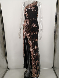 YQY19031 Vestidos de Noche de Lujo con Tirantes de Diamantes Metálicos, Espalda Descubierta, Lentejuelas, Vestido de Fiesta Floral para Mujer, Vestidos Largos de Graduación - Product Image 4