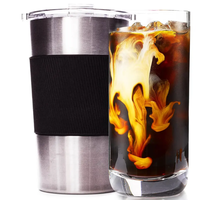 Refroidisseur de boissons instantané en acier inoxydable de 12.5oz Anti-Crack Refroidisseur de café et de vin Gobelet de refroidissement rapide 1 minute pour boissons