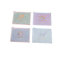 Carpeta de Archivos 3D Creativa con Purpurina y Efecto Arena Movediza, A4, Papelería Colorida, Bolsa Impermeable con Cierre Zip-lock de PP, para Escuela Primaria