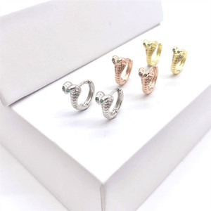 Cobra Earrings <b>Clip</b> On Gold Silver Rose Gold Animal Zodiac Snake Shape <b>Ear</b> <b>Clips</b> Fashion Jewelry Gift - Product Image 3