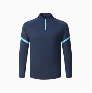 新シーズン 春 エコフレンドリー 軽量 無地 長袖 サッカー ハーフジップジャケット スポーツウェア ジャージ 2 in 1 デザイン - Product Image 2