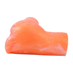 Masturbador Realista de Silicona Impermeable con Doble Orificio Anal y Púbico, Molde Invertido, Vibrador con Forma de Gato Naranja para Hombres - Product Image 4