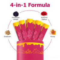 OEM Shilajit Honey Sticks 30 bâtonnets Complément alimentaire pour femmes et adultes Antioxydant et gestion de l'énergie 300mg