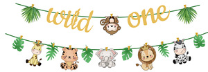 Fournitures de fête d'anniversaire Safari <span class=keywords><strong>Assiette</strong></span> de douche de bébé <span class=keywords><strong>Jungle</strong></span> Assiettes et tasses et serviettes de table de fête Safari Ensemble Fête d'anniversaire à thème Zoo - Product Image 3