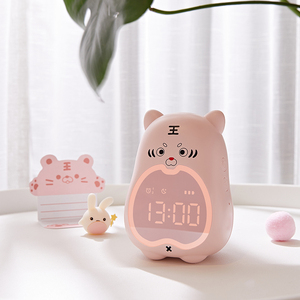 Nuevo Reloj Despertador <span class=keywords><strong>Tigre</strong></span>, Recargable por USB, para Niños, Compañero de Dormitorio, Luz Nocturna Pequeña, Reloj Despertador Digital - Product Image 4