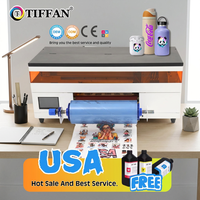Impresora UV DTF de Tamaño A3 de Fábrica China para Impresión de Todo Tipo de Adhesivos, Impresora de Inyección de Tinta UV para Adhesivos