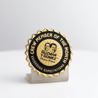 Badges d'honneur d'entreprise personnalisés en métal émaillé dur ou souple, de haute qualité, pour employés d'entreprise, avec logo sur mesure