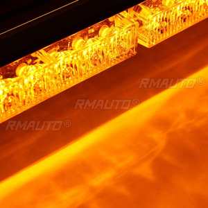 26.6" 38" LED Car Emergency <b>Amber</b> Double Side <b>Flashing</b> Strobe Lamp Work <b>Light</b> Bar 54 LED Vehicle Warning <b>Light</b> 7 Modes - Product Image 3