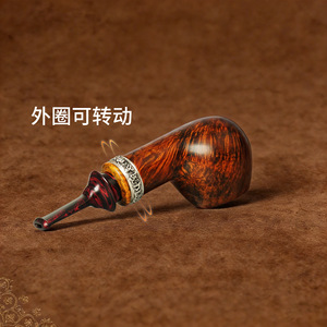 Briarwood Pipe Bent Type 3mm Mouthpiece Hollow Chamber Tobacco Pipe Personal Gift - Product Image 5
