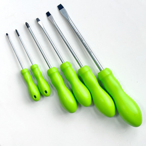 Flat Head <b>Screwdriver</b> Set Magnetic Tip Industrial Grade Polishing Finish Aluminum Handle Manual Tool For Home Auto Repair - Product Image 4