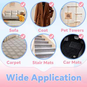 Huisdierharen verwijderaar van hoge kwaliteit, pluizenreiniger, honden- en kattenharen verwijderaar, draagbare tapijtschraper, metalen huisdierharen verwijderaar - Product Image 6