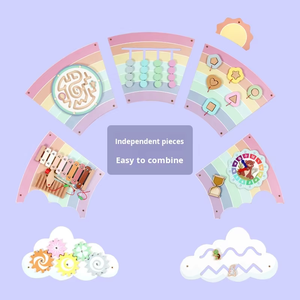 Tablero ocupado montado en la pared multifunción personalizado, material didáctico sensorial <span class=keywords><strong>de</strong></span> música, juguetes educativos Montessori para niños - Product Image 4