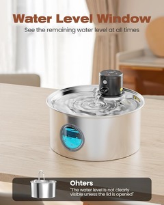 Fontanella Portatile per Animali Domestici a Batteria, Efficiente dal Punto di Vista Energetico, in Acciaio Inossidabile, per Gatti e Cani di Piccola Taglia, Antiruggine, Serbatoio da 3L, LED - Product Image 4