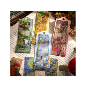New Arrival Romantic Vintage Ins Style High Value Floral Hot Stamping Pvc Bookmarks