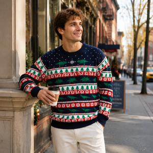 Hot <strong>Sale</strong> Custom <strong>Christmas</strong> Sweater Knitted Ugly Sweater Pullover <strong>Man</strong> Xmas <strong>Jumper</strong> Crew Neck Ugly Sweater - Product Image 3